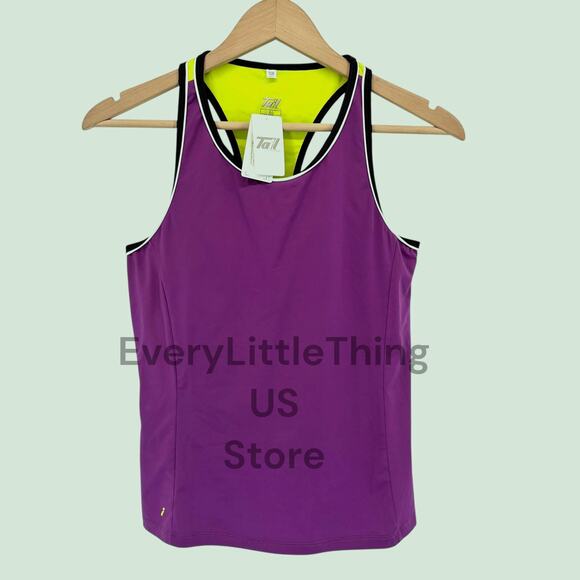 NEW Tail Tank Top Built in Bra Racerback M Tennis Pickleball Golf Purple - Picture 1 of 7